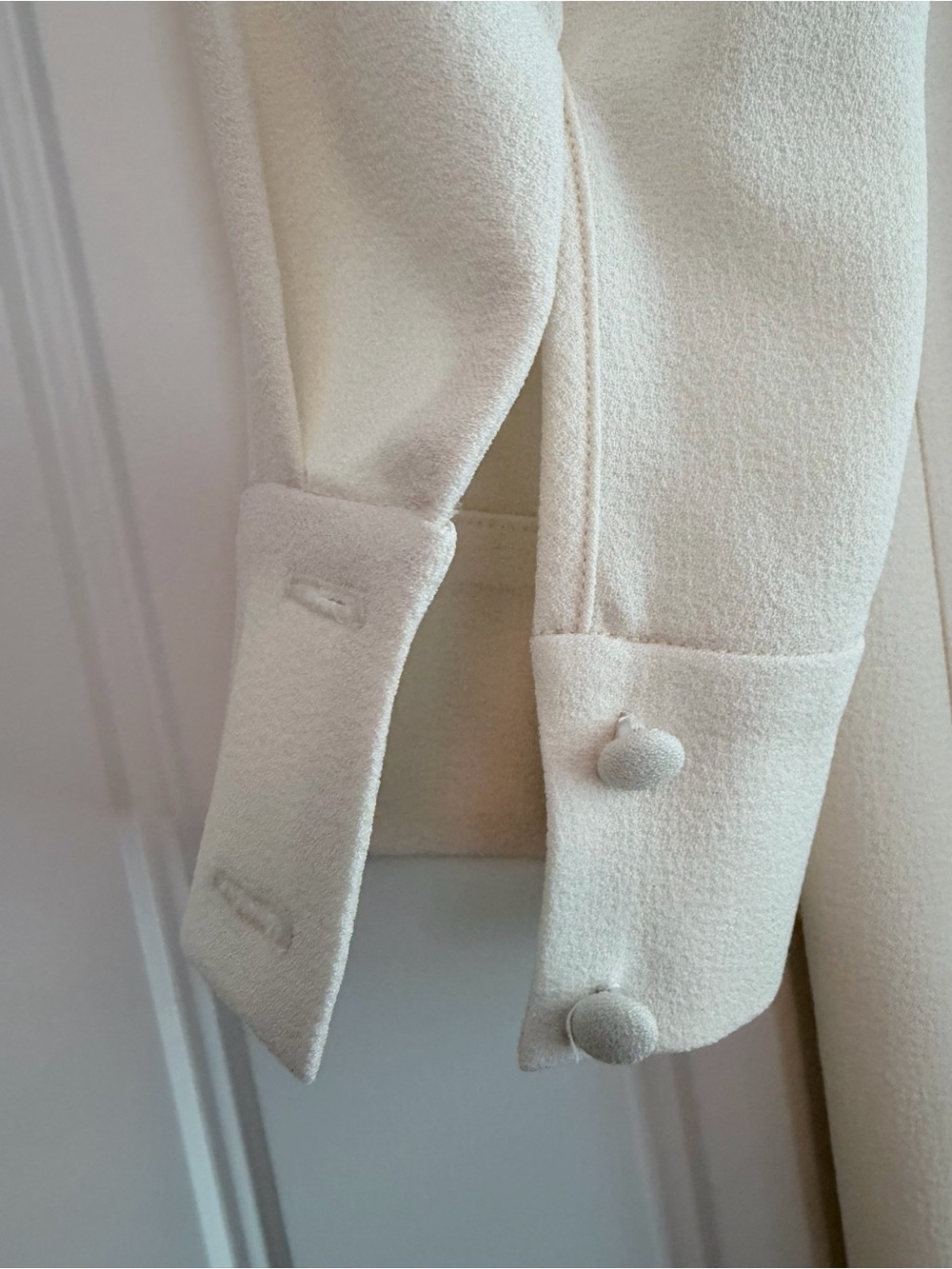 Gal Meets Glam Mini Dress Ines Cream Tie Neck Long Sleeve Women's Size 6 - Picture 6 of 11